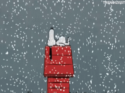 Snoopy Snow Day GIF