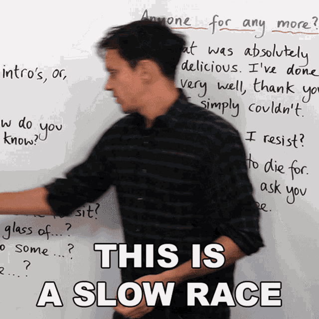 This Is A Slow Race Benjamin GIF - This Is A Slow Race Benjamin Engvid GIFs