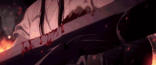a person with blood coming out of their wrists