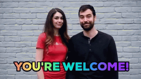Evan And Katelyn Welcome GIF - Evan And Katelyn Welcome Thumbs Up GIFs
