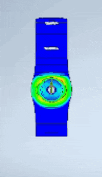 a computer screen shows a drawing of a blue object