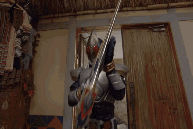 Kamen Rider Blade Pose GIF - Kamen Rider Blade Pose Chop GIFs