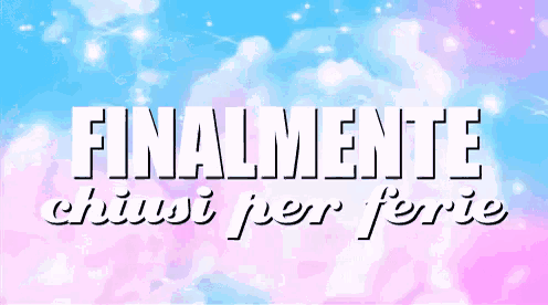the word finalmente that is on a blue background