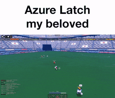 a screenshot of a video game with the words azure latch my beloved at the top