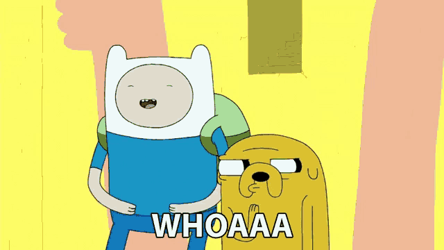 a cartoon character with the word whoaaa on it