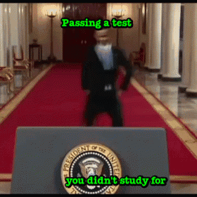 a man is standing in front of a podium that says president of the united states on it