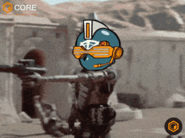 a cartoon drawing of a robot with the word core on the bottom