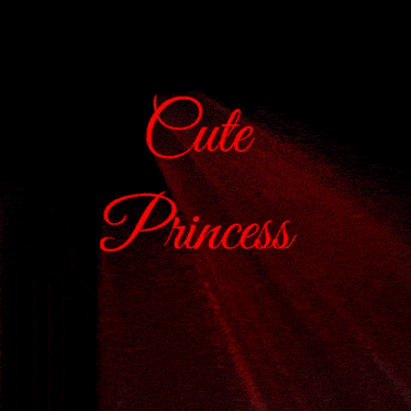 a poster that says cute princess in red letters