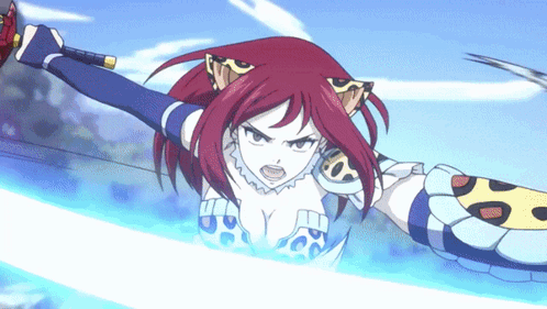 Erza Scarlet Fairy Tail GIF - Erza Scarlet Fairy Tail Angry GIFs