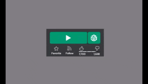 a gray background with a green play button and a cube icon