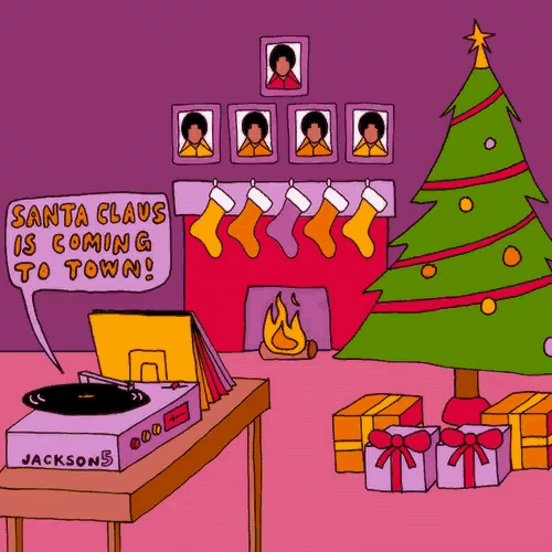 a cartoon shows a record player that says jacksons