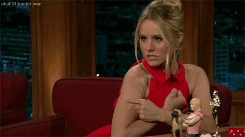 17. Your New Favorite Activity: Fondling Your Own Muscles In Self-satisfaction When You’re Bored. GIF - Kristen Bell Flexing Rawr GIFs