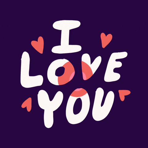the word love is surrounded by hearts on a dark background