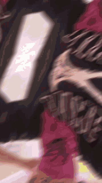 a blurred image of a person wearing a skeleton costume