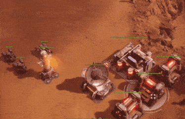 a screenshot of a video game shows a few buildings and a rocket that says ' rocket ' on it