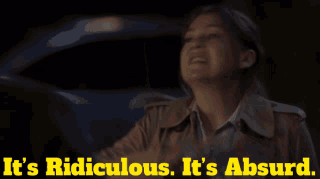 a woman says " it 's ridiculous it 's absurd " in front of a car