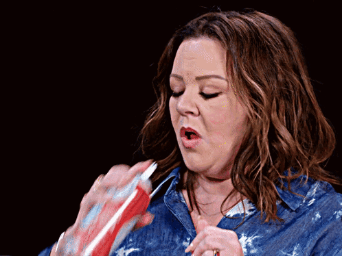 Whipped Cream Hot Ones GIF - Whipped Cream Hot Ones Melissa Mccarthy GIFs