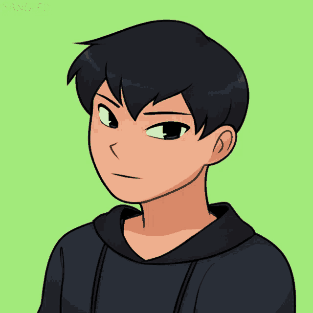 a drawing of a boy with the name sangled at the top
