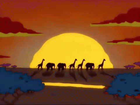 Safari GIF - Simpsons Safari Animals Walking GIFs