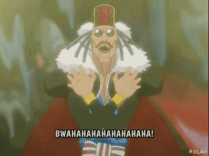a cartoon character is laughing and says bwahahahahahahaha !