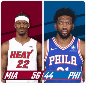 Miami Heat (56) Vs. Philadelphia 76ers (44) Half-time Break GIF - Nba Basketball Nba 2021 GIFs