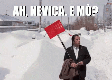 Neve Nevica Nevicata Nevicando Nevica Palla Di Neve Panda Neve In Italia Spalare Spazzaneve GIF