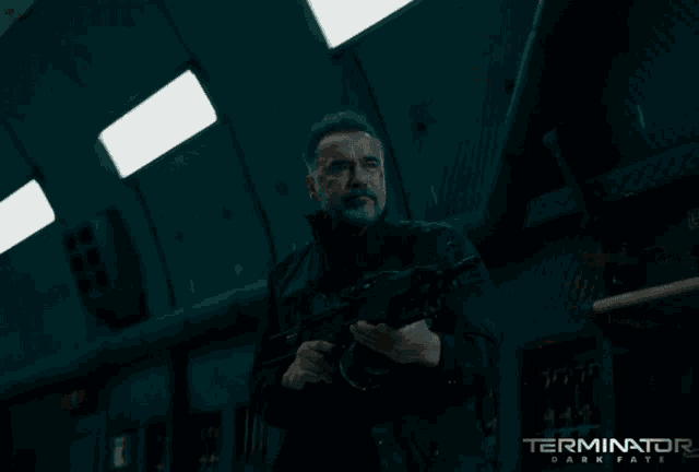 a poster for terminator dark fate shows a fireball flying through the air