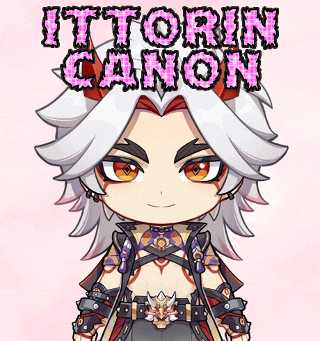 a cartoon character with the name ittorin canon written above him