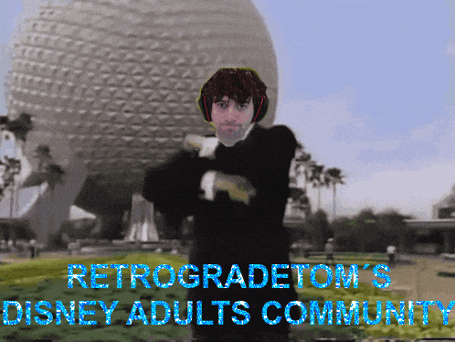 an ad for retrogradetom 's disney adults community features a man