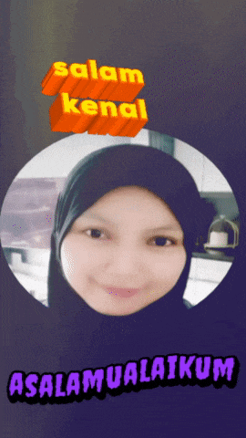 a picture of a woman with the words salam kenal assalamualaikum