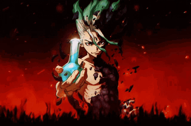 Dr Stone Wall Paper GIF - Dr Stone Wall Paper Animated Hug GIFs