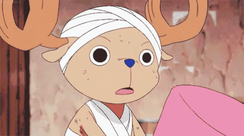a cartoon character with a bandage on his head and antlers