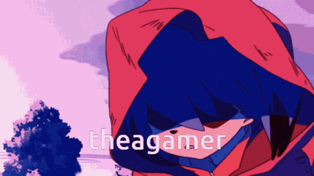 a cartoon drawing of a person with the word theagamer on the bottom right