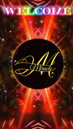 a welcome sign for miracle with a circle in the center