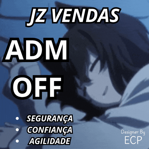 a poster that says jz vendas adm off in white letters
