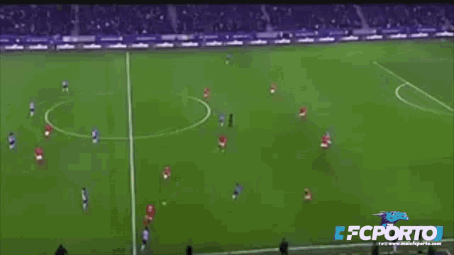 a soccer game is being played on a field that says fcporto
