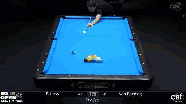 a pool table that says diamond on the top of it
