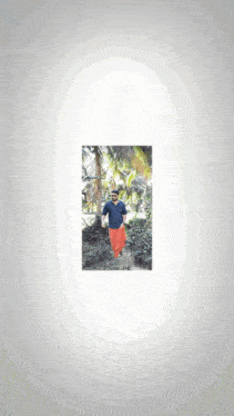 a collage of images of a man in a blue shirt and orange shorts