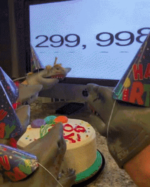 Shark Puppet Milestone GIF - Shark Puppet Milestone Birthday GIFs