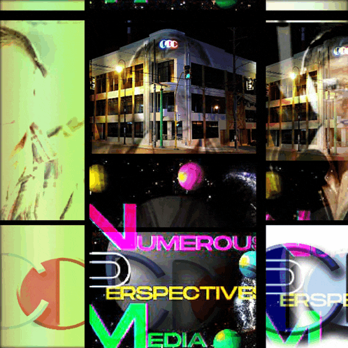 a collage of photos with the words numerous perspective media