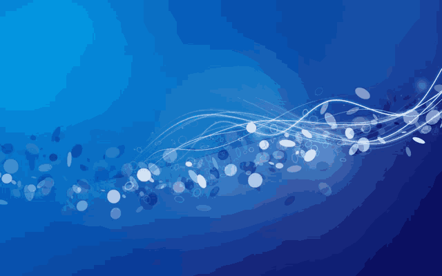 a blue background with circles and lines that looks like a wave