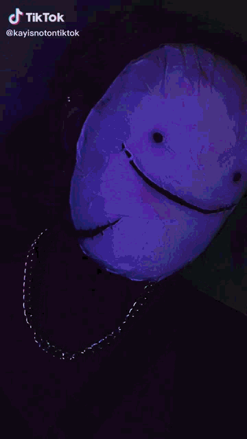 a tiktok video of a person wearing a mask