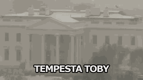a picture of the white house with the words tempesta toby