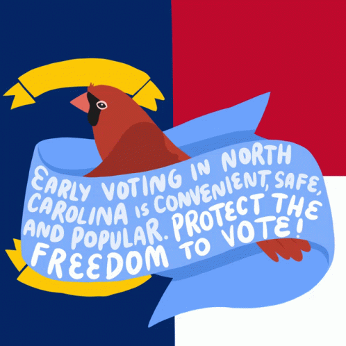 Early Voting In North Carolina Is Convenient Safe And Popular Protect The Freedom To Vote GIF - Early Voting In North Carolina Is Convenient Safe And Popular Protect The Freedom To Vote North Carolina GIFs