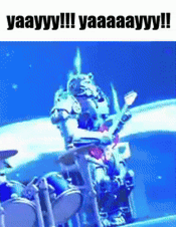 a picture of a person playing a guitar on a stage with the words yaayy !!! yaaaayy !!!