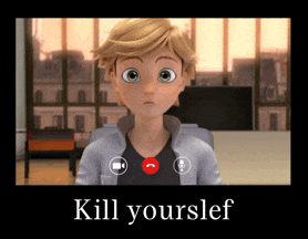 a picture of a cartoon character with the words kill yourslef below him