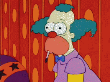 The Simpsons GIF - Simpsons Clown Cigarette GIFs