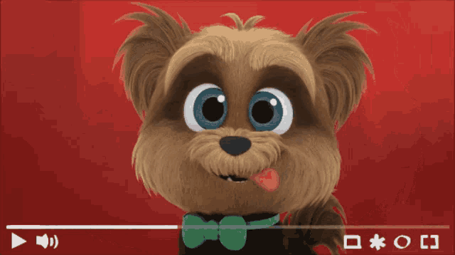 a video of a dog with tears running down its face