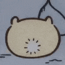 a close up of a drawing of a cat with a circle in the middle of its head .
