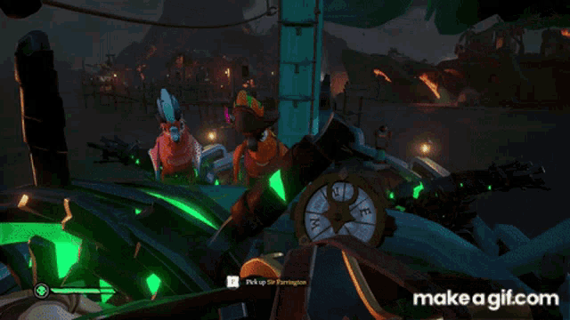 a screenshot of a video game where the player can pick up sir farrington